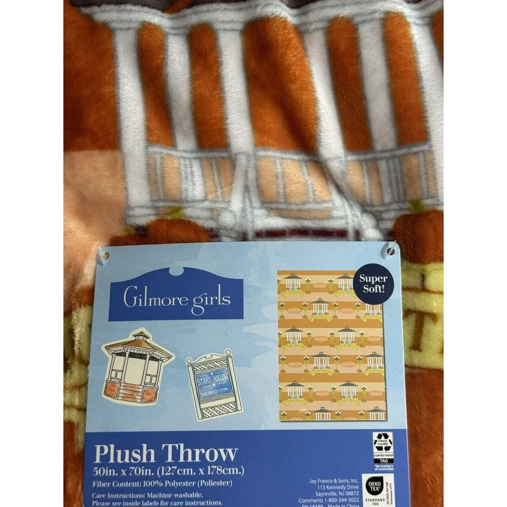 Gilmore Girls Stars Hollow Autumn Festival Plush Throw Blanket New